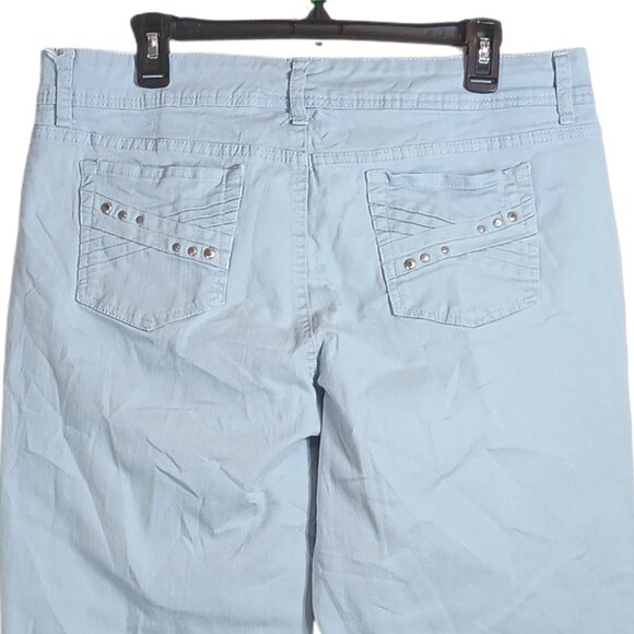 Nine West Denim Shorts Womens 16 Blue High Rise Stretch Bermuda Shorts Vacation - Picture 4 of 4